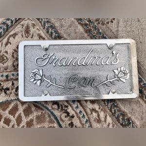 Grandma’s Car Front License Plate